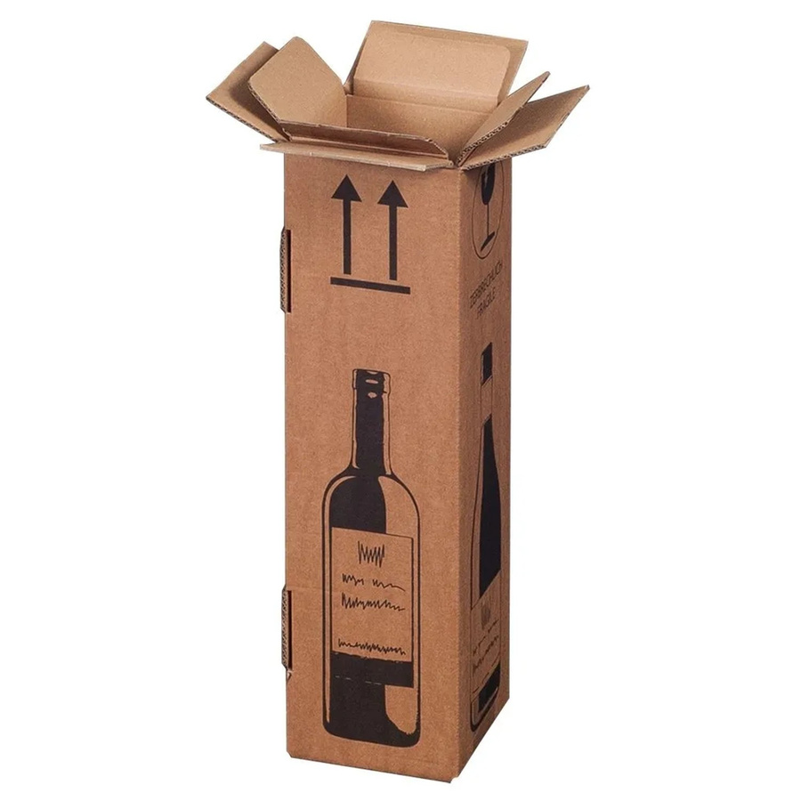 PROREGAL 20er Set Weinflaschen-Versandkartons mit Einlage, Braun, B: 10,6 cm, T: 10,6 cm, H: 42 cm - Bild 2