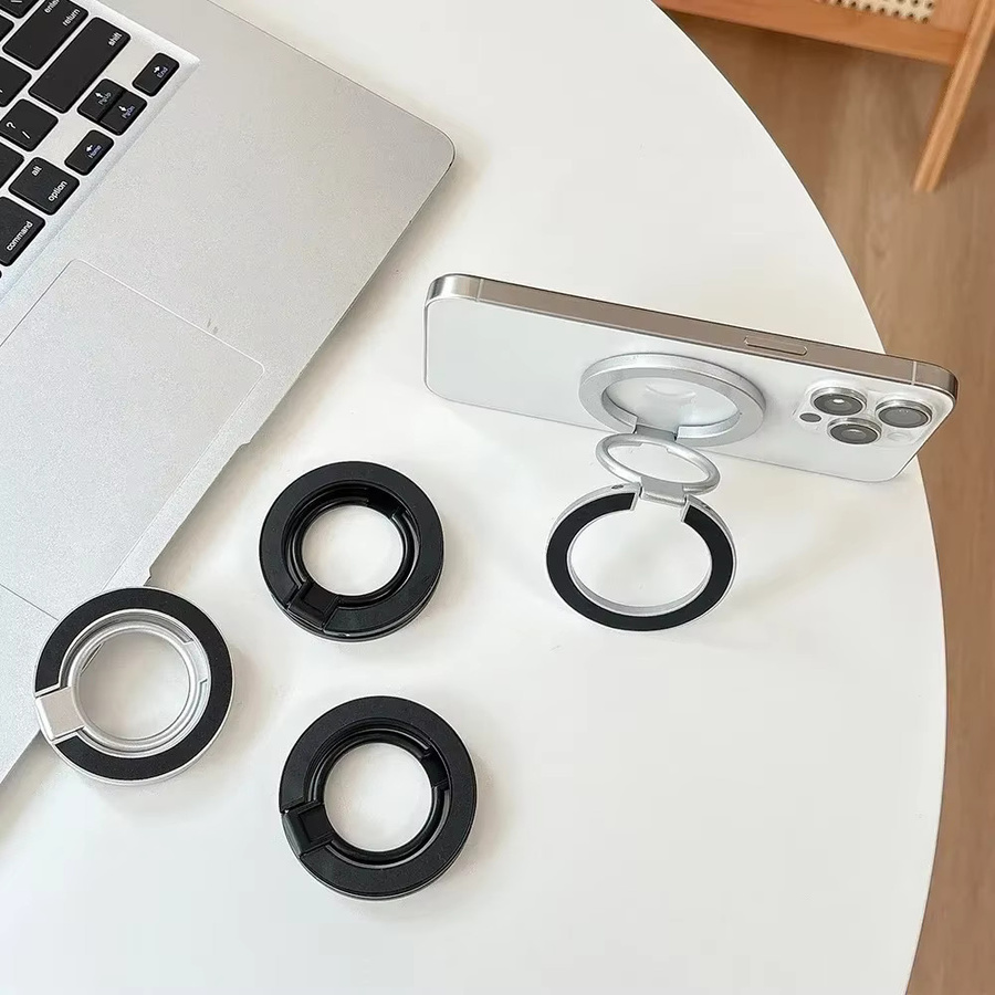 VIKEFON Magnetische Flugzeug Handyhalterung für MagSafe iPhone 16 15 14 13 12 Pro Max, Dual Magnetisch, Schwarz - Bild 2