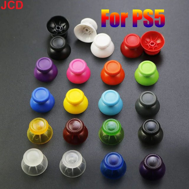 Jcd 2er-Set 3D Analog-Joystick-Ersatzsticks für PS5 Controller in Weiß und Multicolour - Bild 1