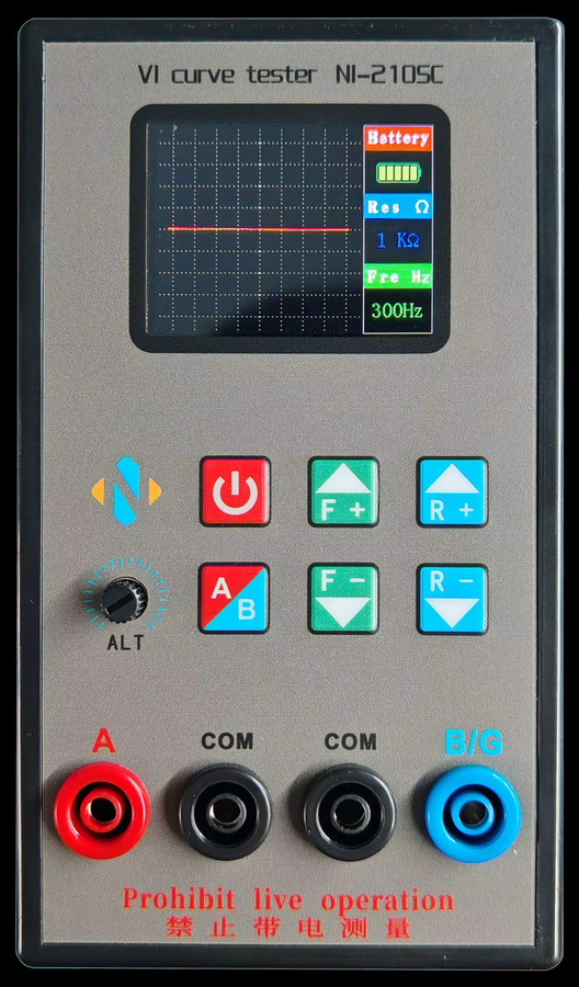 Tragbarer cmaos NI-210SC Zweikanal-VI-Kurventester in Schwarz mit 18 einstellbaren Frequenzstufen - Bild 2