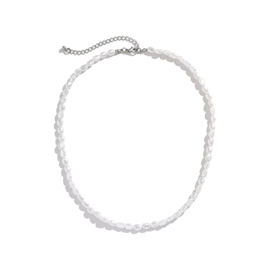 MAA-OE Perlenkette, Barock, Weiß, Unisex - Bild 3