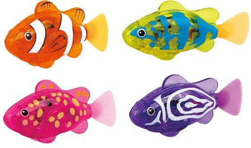 HonorBond Wasseraktiviertes Elektronisches Fischspielzeug mit LED-Licht 4-teiliges Set - Bild 1