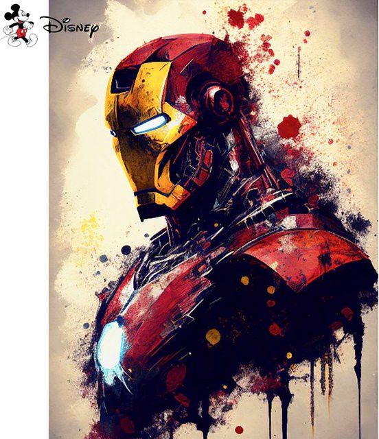Marvel Iron Man, DIY Diamant Malerei Set, 5D Diamant Mosaik - Bild 1
