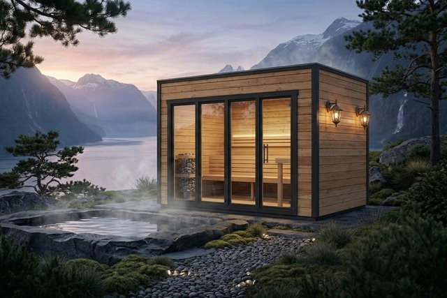 Moderne Gartensauna Aurland B x T: 4 x 2 m - Bild 1