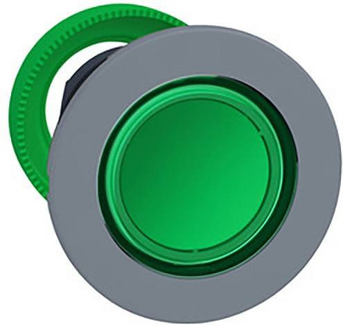 Schneider Electric ZB5FH033C0 Drucktaster-Frontelement aus Kunststoff in Grün und Grau - Bild 1