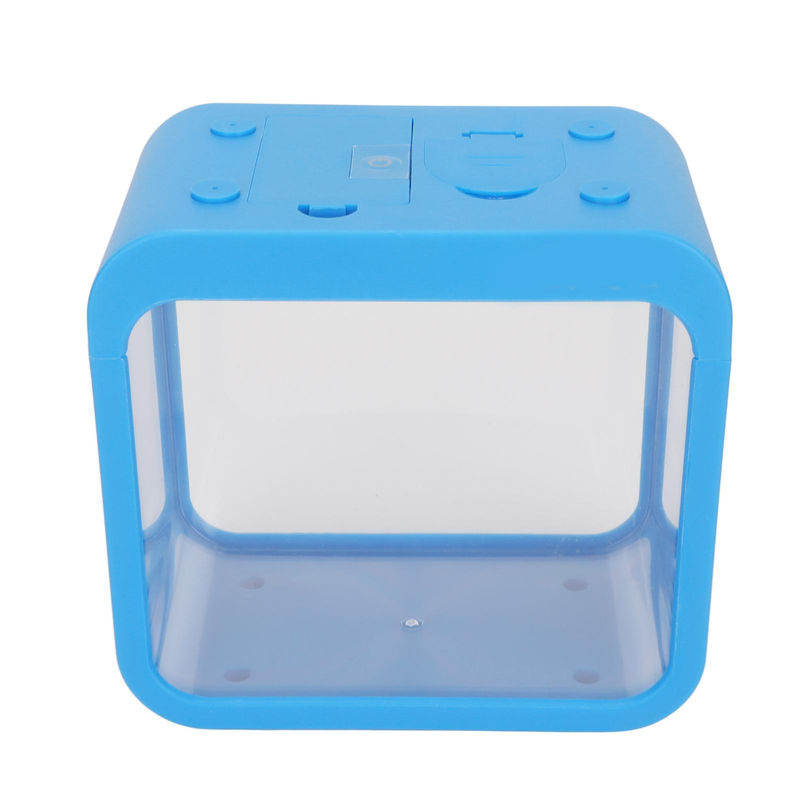 TOMTOP JMS Mini-Aquarium mit LED-Licht und Aquaponic-System, transparent und blau, Kunststoff, B/T/H: 12,5 x 8 x 6 cm - Bild 3