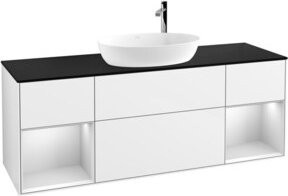V&B Waschtischunterschrank Finion in Weiß lackiert, Breite: 160 cm, Tiefe: 50,1 cm, Höhe: 50,1 cm - Bild 1