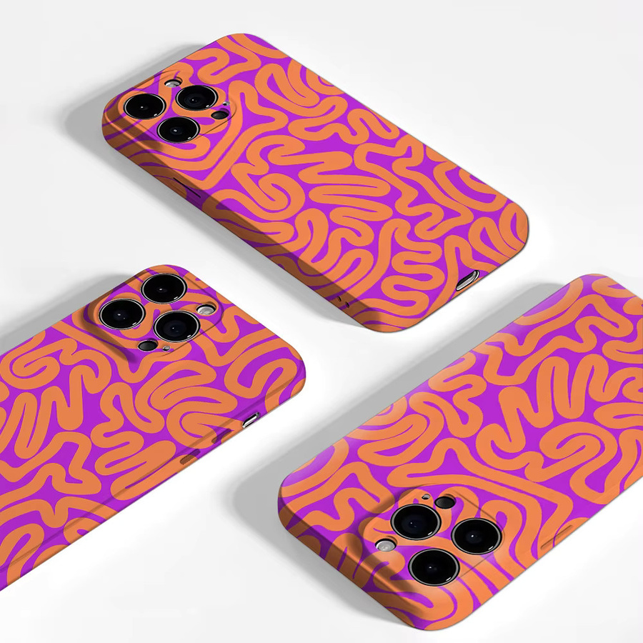 Potdemiel Magnetische Handyhülle mit Psychedelischem Blob-Design für iPhone 17 16 15 14 13 Pro Max Plus, Multicolour, Robuste Einzel- und Doppelschicht-Schutzhülle - Bild 3