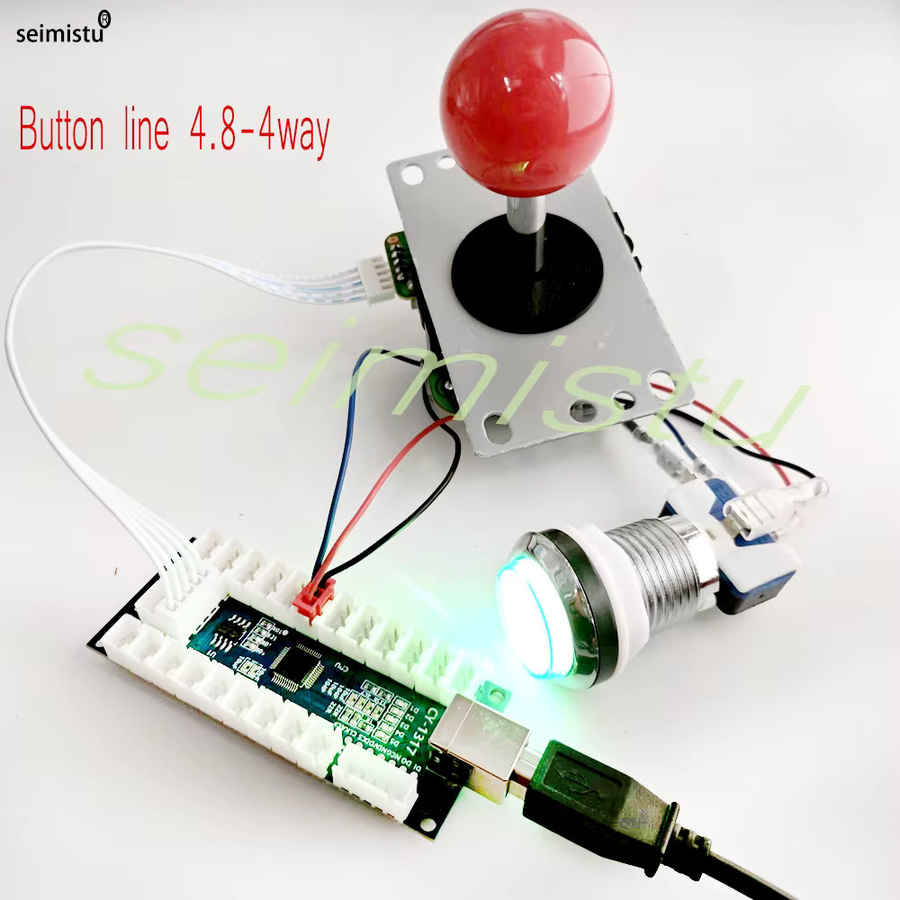 Seimistu USB Arcade Zero Delay Controller Kit für PC, PS3, PS4 und iOS mit Joystick-Encoder-Platine - Bild 3