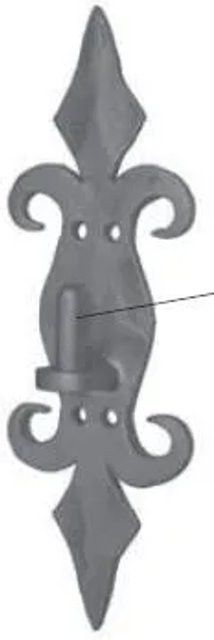 FeNau Holztorscharnier Zierband-Typ aus Edelstahl in Grau, B: 30 cm, H: 5 cm, T: 0,79 cm - Bild 1