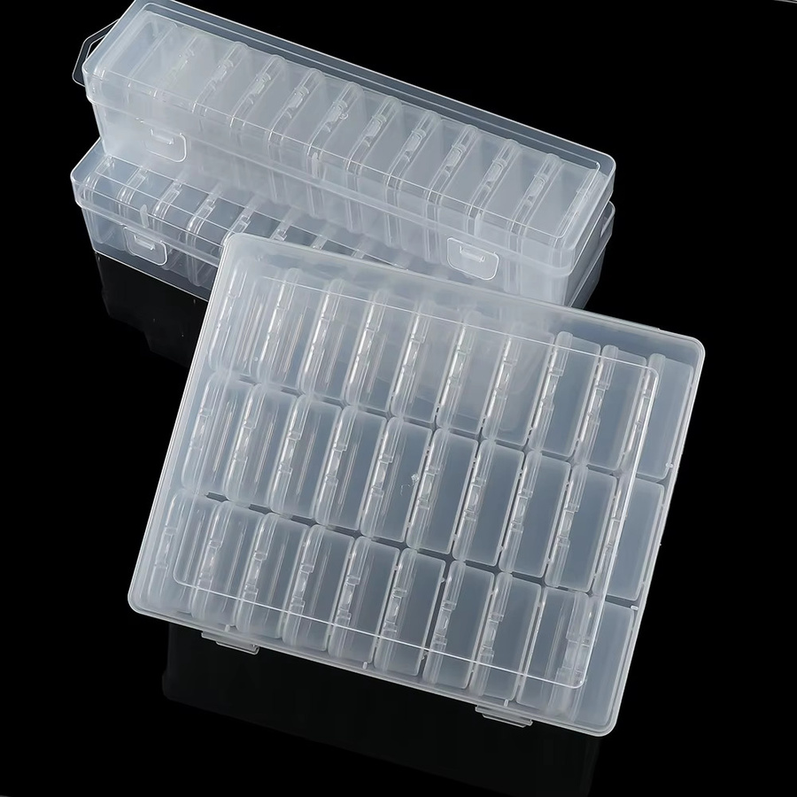 SBead Organizer von AGCFABS aus transparentem Kunststoff mit Klappdeckel, Aufbewahrungsbox für Schmuck und Bastelperlen, B/T/H: 17,5 x 12,0 x 6,2 cm - Bild 3