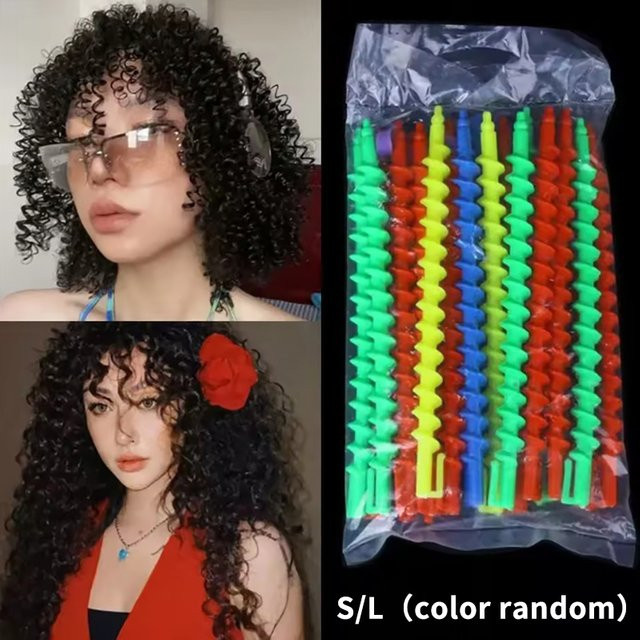 HNKMP Plastik-Spiral-Lockenwickler, hitzefreie Lockenstäbe, Damen - Bild 1