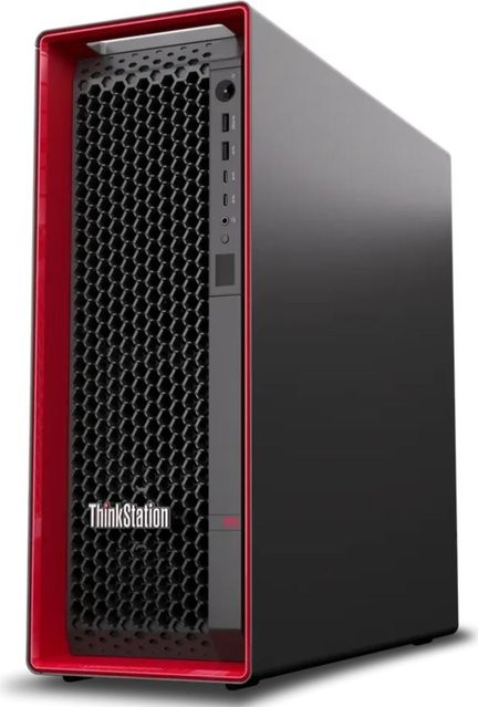 Lenovo ThinkStation P5 Full Tower Workstation mit Intel Xeon W3-2525, 32GB RAM und 1TB SSD, Windows 11 Pro, Schwarz/Rot - Bild 2
