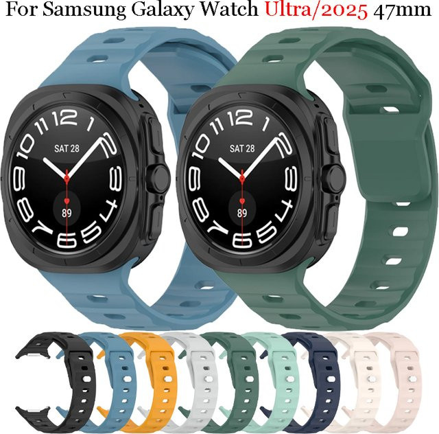 Samsung Uhrenarmband Silikon, Schwarz, Samsung Galaxy Uhr Ultra/2025 47mm - Bild 1