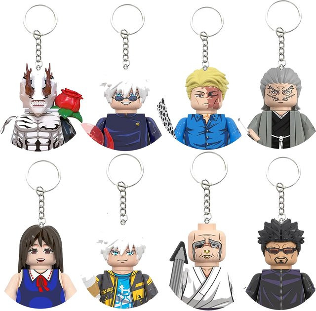 LOLBOLLS Jujutsu Kaisen Schlüsselanhänger Mini-Bausteine Figur, Zubehör - Bild 1