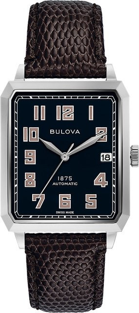 Bulova Automatik Armbanduhr, Edelstahl, Leder, 32 mm, Herren - Bild 1