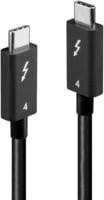 Lindy USB-C auf USB-C Kabel, USB4 und Thunderbolt 4 kompatibel, 100 W Stromversorgung, 8K Unterstützung, Schwarz, Länge: 1 m - Bild 1