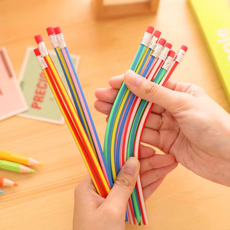 10-teiliges Set bunte Bleistifte aus Kunststoff mit Graphit für Büro und Schreibwaren - Bild 1