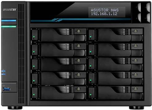 Asustor Lockerstor 10 AS6510T NAS-Server in Schwarz mit 10 Schächten, 8 GB RAM und 2.5/10 Gigabit Ethernet - Bild 1