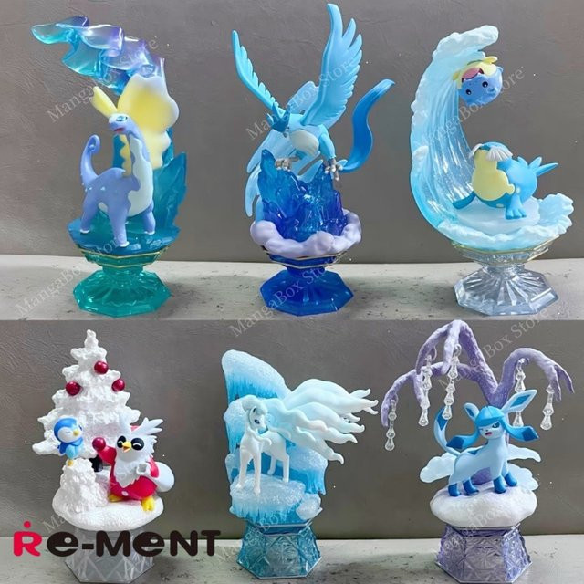 Re-Ment Pokemon Diamond Dust Serie Sammler-Blindbox Multicolor Mini-Figuren Glaceon und Alolan Ninetales für Anime-Fans - Bild 1