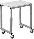 TRESTON Tischwagen SAP 507 aus Stahl in Grau und Weiß, B: 70 cm, T: 50 cm, H: 90 cm - Bild 1