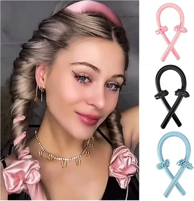 Heatless Curling Stange Haar Locken Stirnband, Damen - Bild 1