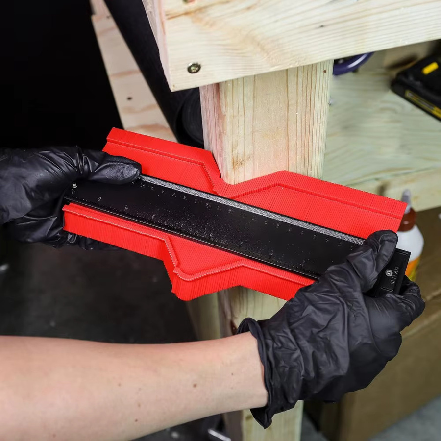 Profil Kontur Gauge Linie Kopierer Messlineal aus Kunststoff in Blau für Holzbearbeitung und Fliesenarbeiten - Bild 3