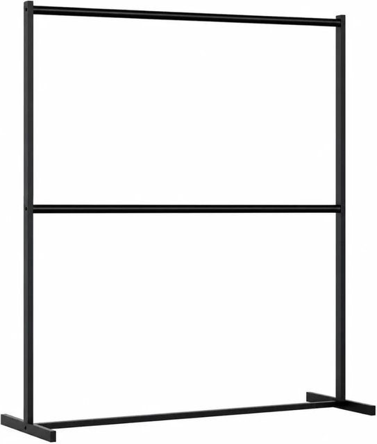 DELUKE Kleiderständer HANS Kleiderstange aus Metall in Schwarz B/T/H: 150 x 50 x 185 cm - Bild 1