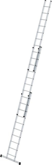 PROREGAL Sprossen-Schiebeleiter 3-teilig mit Standard-Traverse, Farbe: Silber, 3 x 10 Sprossen - Bild 1