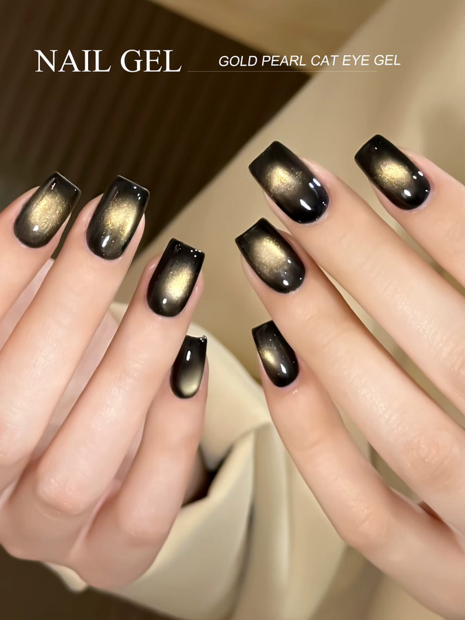XEIJAYI Goldener Perlen-Katzenauge-Gel-Nagellack, 15 ml, Glänzend - Bild 4
