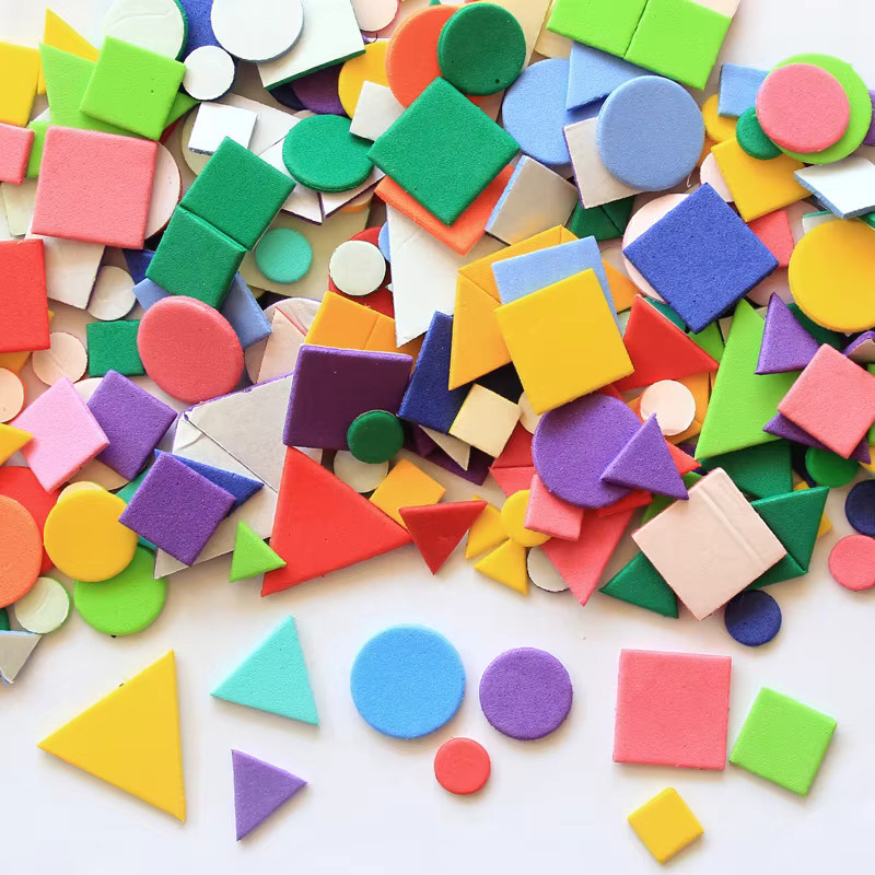 Selbstklebende geometrische Schwammapplikationen in verschiedenen Farben von TMZ für DIY-Projekte und Scrapbooking - Bild 2