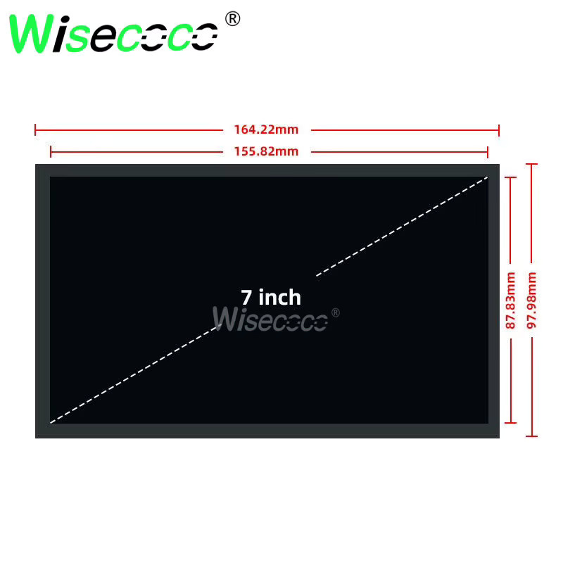 Wisecoco 7-Zoll Touchscreen Display mit 2000 nits Ultra-Helligkeit und Sonnenlicht-lesbarer Auflösung 1929x1080 in Schwarz - Bild 2