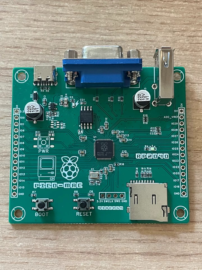 DIY Pico-Mac Retro-Computer-Bausatz Green - Open-Source Mac 128K Emulator mit VGA und USB Unterstützung basierend auf Raspberry Pi RP2040 - Bild 2