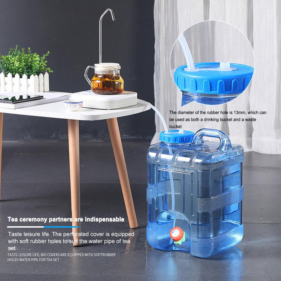 Mood Jungle Camping-Wasserbehälter mit Wasserhahn, blau und transparent, 15 l - Bild 2