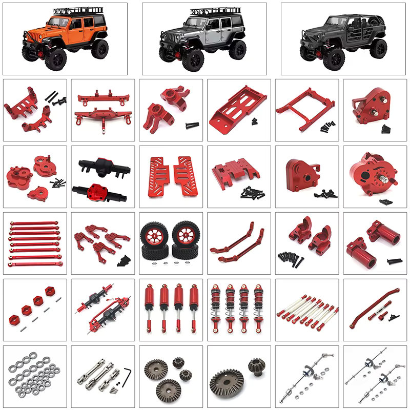 YOUSHANGBAO MN128 Ferngesteuertes Auto, Zubehör, Metall, 1:12, Rot - Bild 5