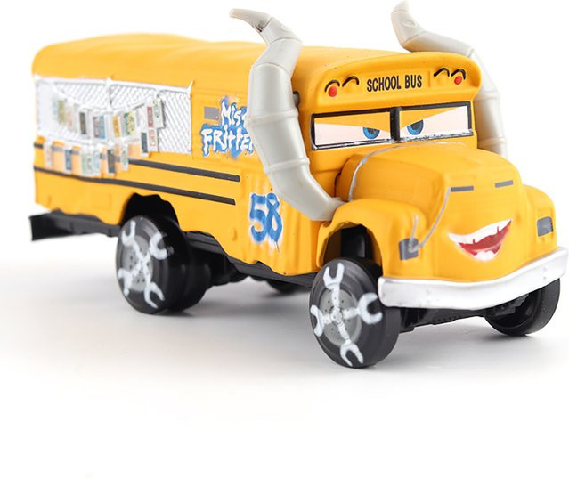 Disney Pixar Cars 3 Schulbus, Modellauto, 1:55, Metall - Bild 1
