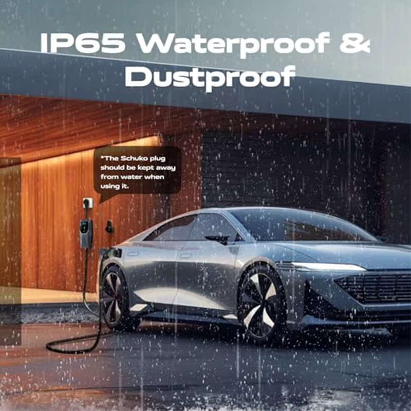 VDL EV-Ladegerät Typ 2 für Elektroautos mit EU-Schuko-Stecker, 3.68 kW, 5 m Ladekabel, grau, IP65 Einphasen-Ladestation - Bild 6