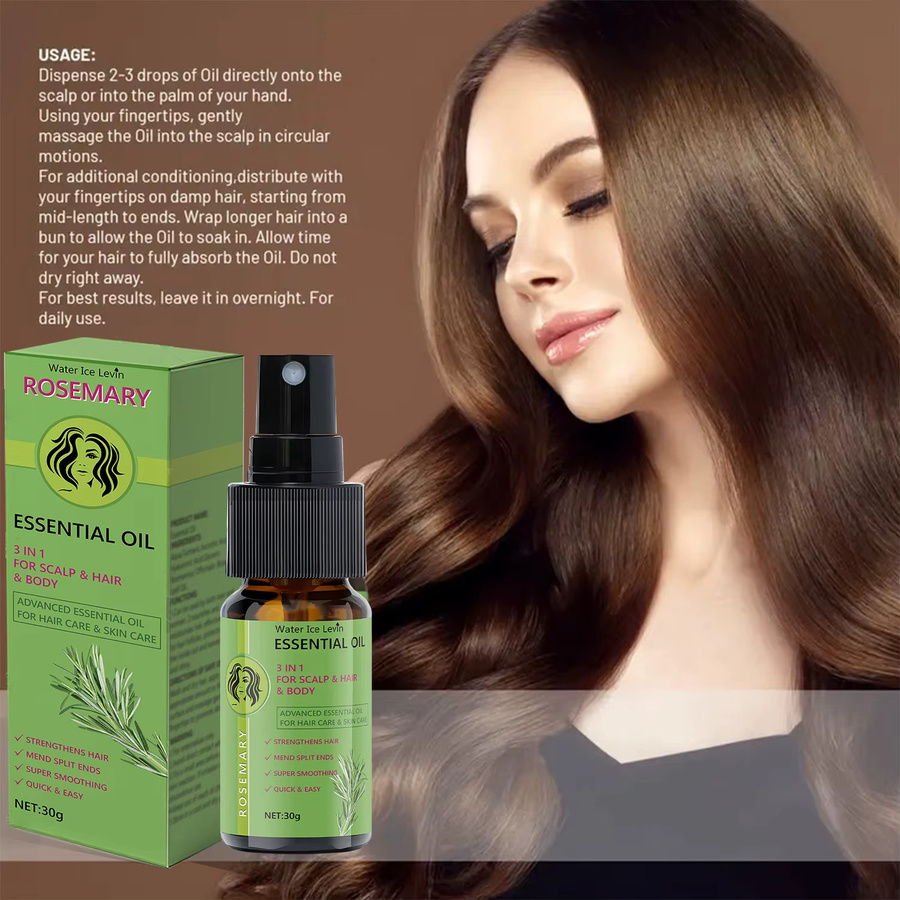 Water Ice Levin Rosmarinöl für Haare und Kopfhaut, Unisex - Bild 4