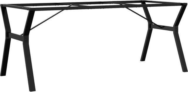 vidaXL Esstisch-Gestell in Y-Form aus pulverbeschichtetem Stahl in Schwarz, B/T/H: 180 x 80 x 73 cm - Bild 1