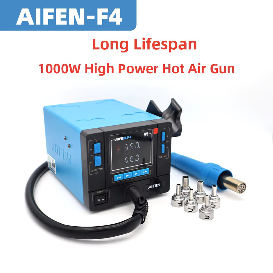 AIFEN F4 Heißluft-Lötstation 1000W in Blau für die Handy-Reparatur und das Löten elektronischer Komponenten B/T/H: 21,5 x 13,0 x 15,5 cm - Bild 2