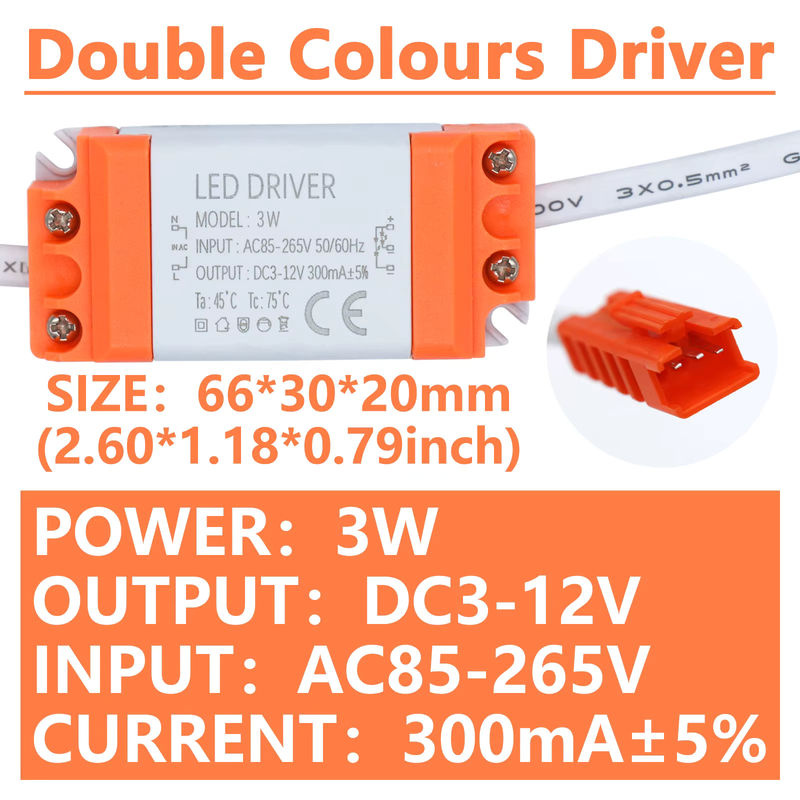 DT&ZM LED-Doppelfarbtreiber 300 mA AC 220 V Netzteil für Beleuchtungstransformator - Bild 2