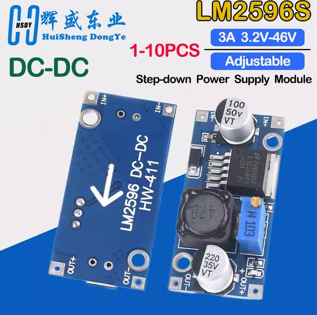 LM2596 DC-DC Buck Converter Spannungsregler Step Down Modul von HUISHENGYUFA in Blau - Bild 1