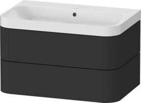 Duravit Möbelwaschtisch Happy D.2 Plus in Graphit Matt mit 2 Schubladen, B/T: 77,5 x 49 cm - Bild 1