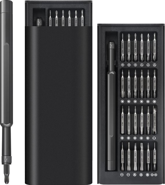 Multifunktionales Präzisions-Schraubendreher-Set in Schwarz mit magnetischen Bits für die Reparatur von Xiaomi, iPhone, Uhren und Kameras - Bild 1