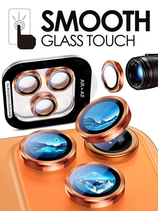 Amour Brave Kameraobjektivschutz aus gehärtetem Glas mit Metallring für iPhone 17 16 15 Pro Max in Grau - Bild 5