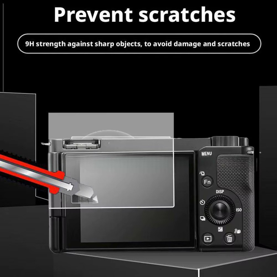 Nikon ZR Kamera Displayschutz aus gehärtetem Glas, transparent und kratzfest - Bild 3