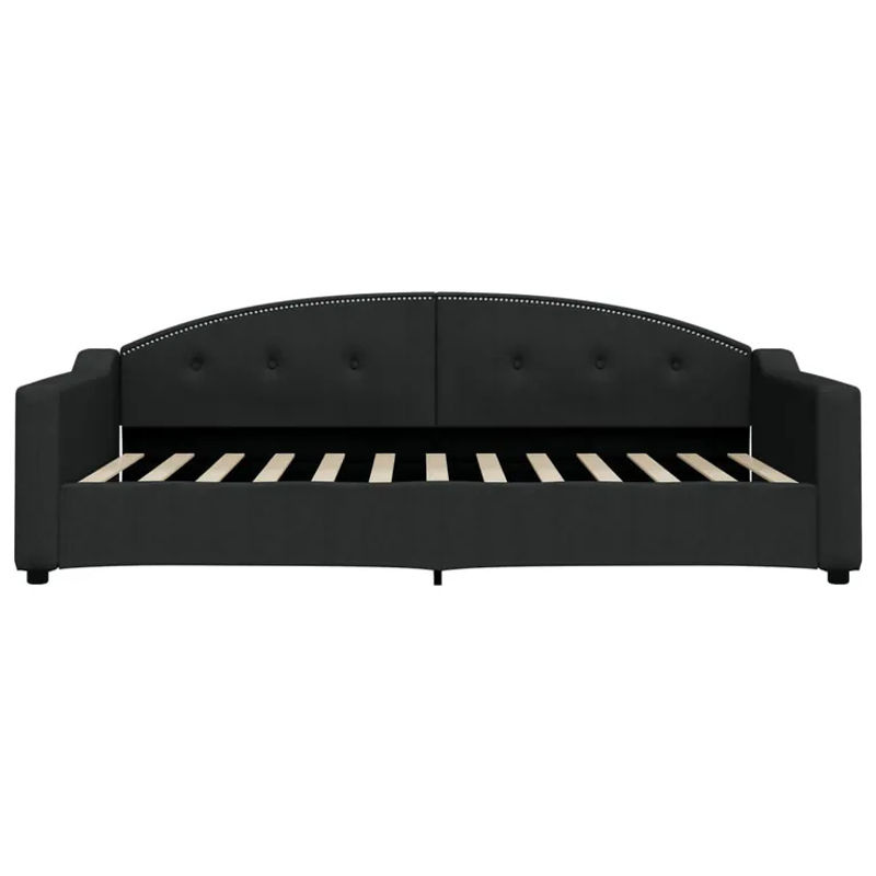 Vidaxl Schlafsofa in Schwarz mit Stoffbezug, Modern und Minimalistisch, Breite: 100 cm, Länge: 200 cm - Bild 4