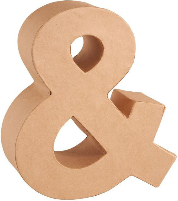 KNORR Papp-Buchstabe Symbol & in Braun für Tischdekoration, Höhe: 17,5 cm, Breite: 16,0 cm, Tiefe: 5,5 cm - Bild 1