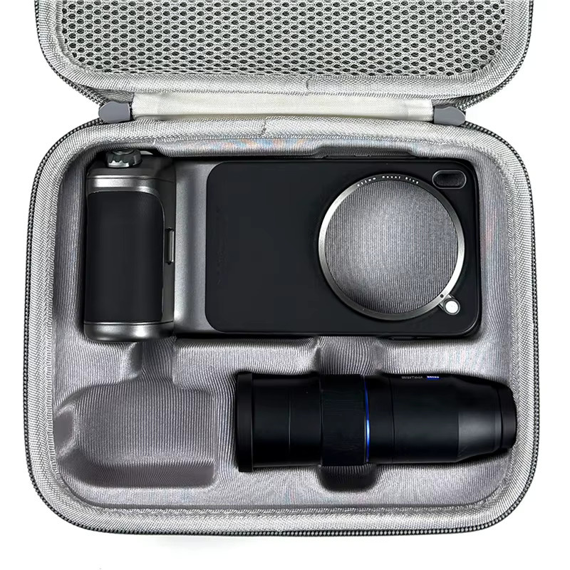 DIXSG Kamera-Aufbewahrungstasche für VIVO X300 Pro X200 Ultra Zubehör, Tragbares EVA Hartschalen-Etui, Grau - Bild 3