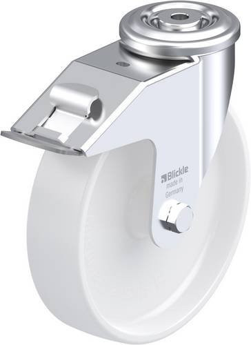 Blickle Lenkrolle LER-PPN 200G-FI mit Feststeller, Farbe Weiß, Rad-Durchmesser: 20 cm, Tragfähigkeit: 300 kg - Bild 1